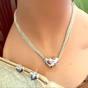 Avon Heart Necklace & Earrings.